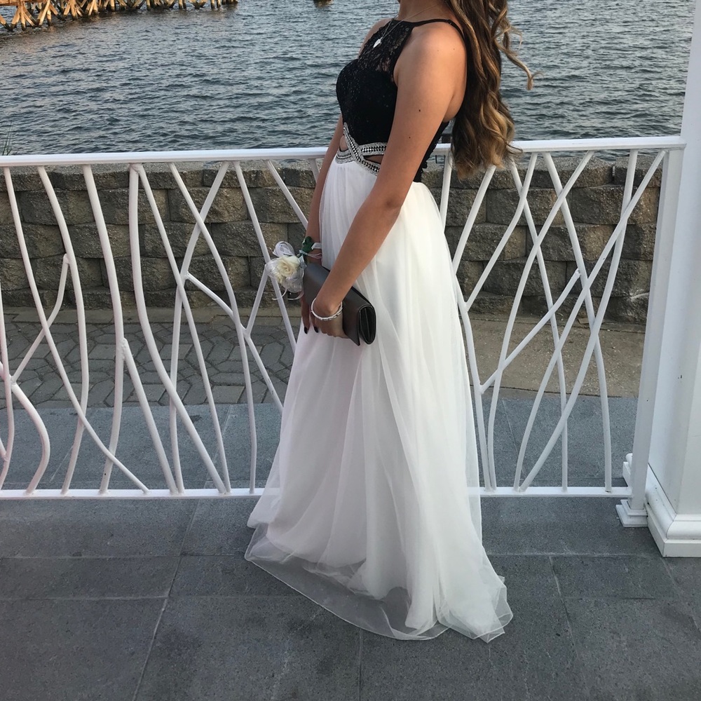 Black and White Long Dress